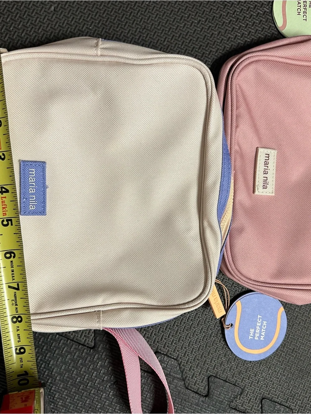 maria nila Pink and Cream Travel Toiletry Bag Set